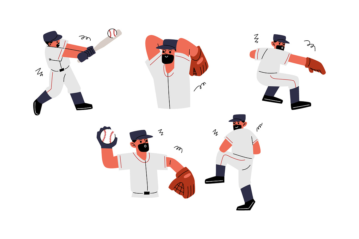Character Baseball Man Vol 1, a Sport Illustration by SLAB! Design (Photo 3 of 3)