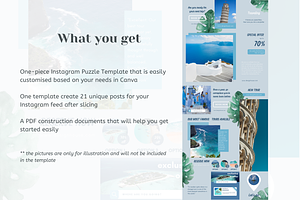 Travel Instagram Puzzle Template