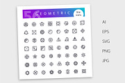 Geometric Line Icons Set, an Outline Icon by Voysla's Shop (Thumbnail 4 of 4)