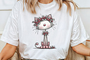 Whimsical Christmas Cat Clipart, an Illustration by CraftArtStudio (Thumbnail 4 of 6)