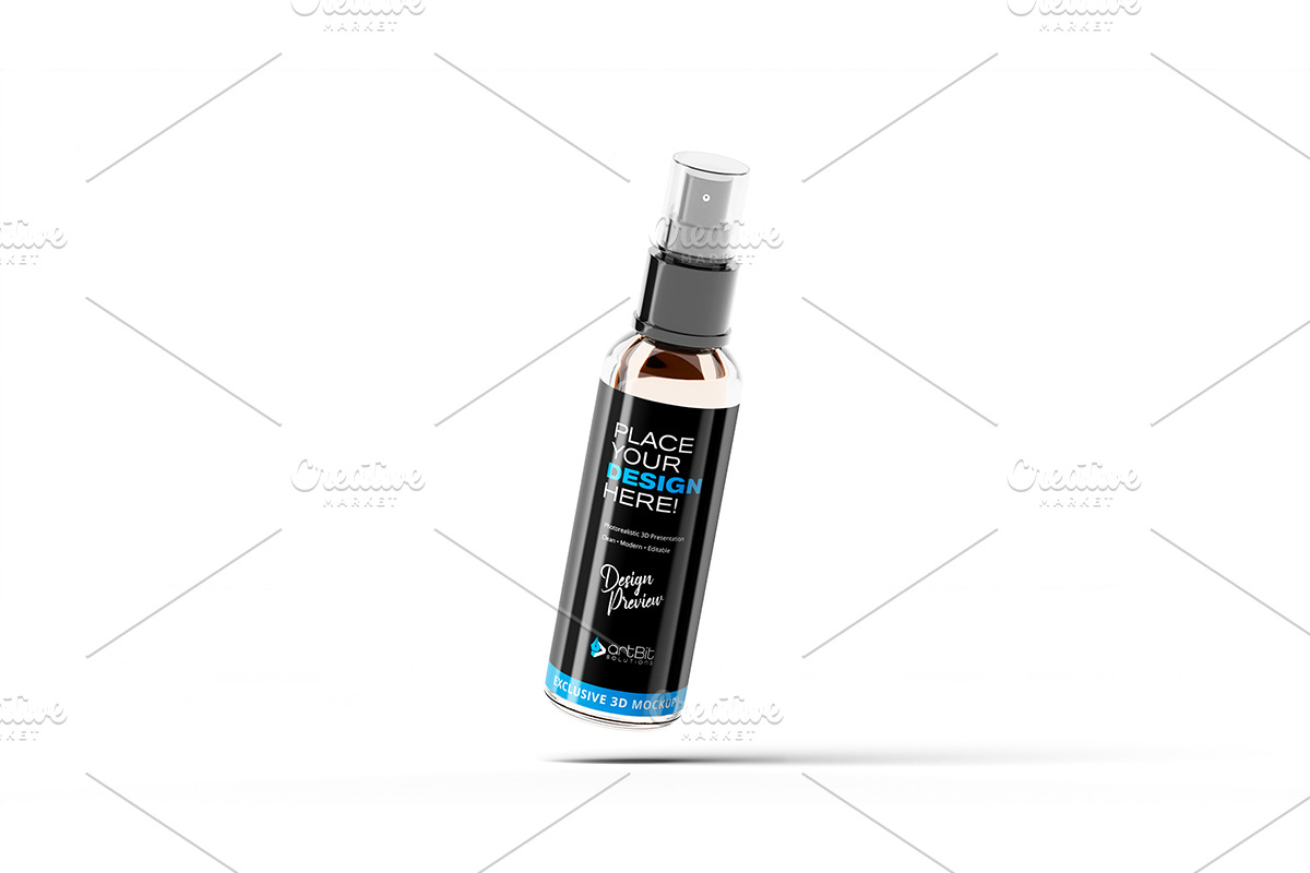 Cosmetic Spray Bottle Mockup Set, a Packaging Mockup by artBit Design Studio (Photo 4 of 6)
