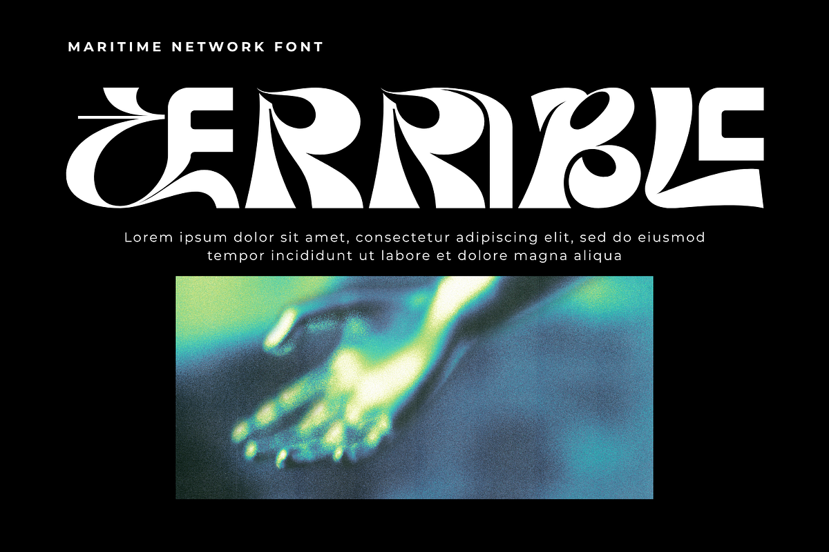 Maritime Network - Psychedelic Font, a Sans Serif Font by 177Studio (Photo 2 of 8)