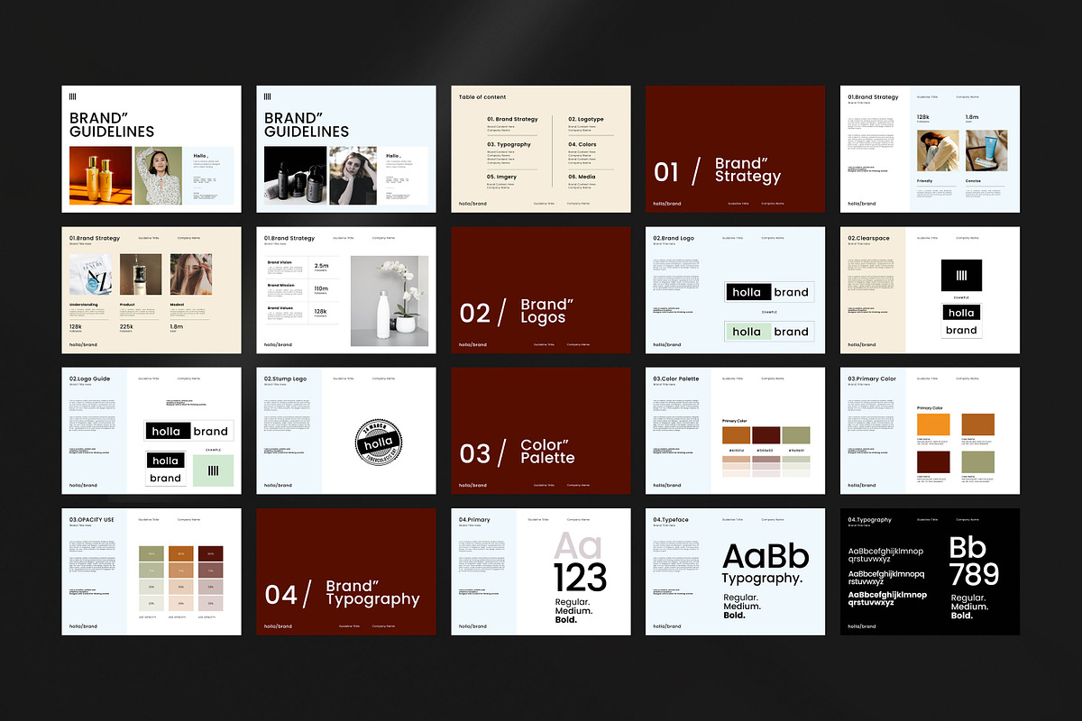 Brand Identity Guidelines Template, a Brochure Template by Studio Industry (Photo 10 of 12)