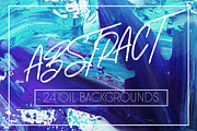 24 OIL Abstract Backgrounds, a Texture Graphic by zaksheuskaya (Thumbnail 1 of 6)