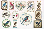 Bird Junk Journal Tags, Printable, an Illustration by Dream Creation (Thumbnail 2 of 5)