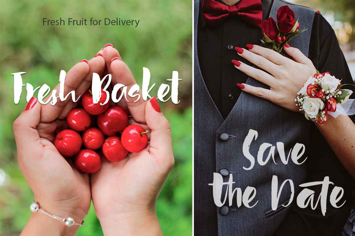 Red tomato. Script font. preview 3