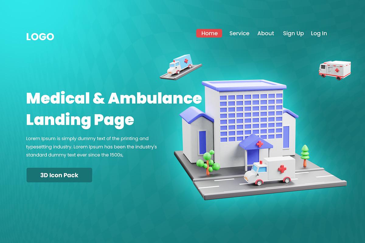 Medical & Ambulance 3d Icon Pack, a Light 3D Model by Ui Stock (Photo 4 of 5)
