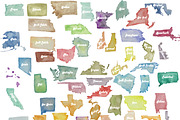 Watercolor States, an Illustration by Valeri Nick (Thumbnail 3 of 3)