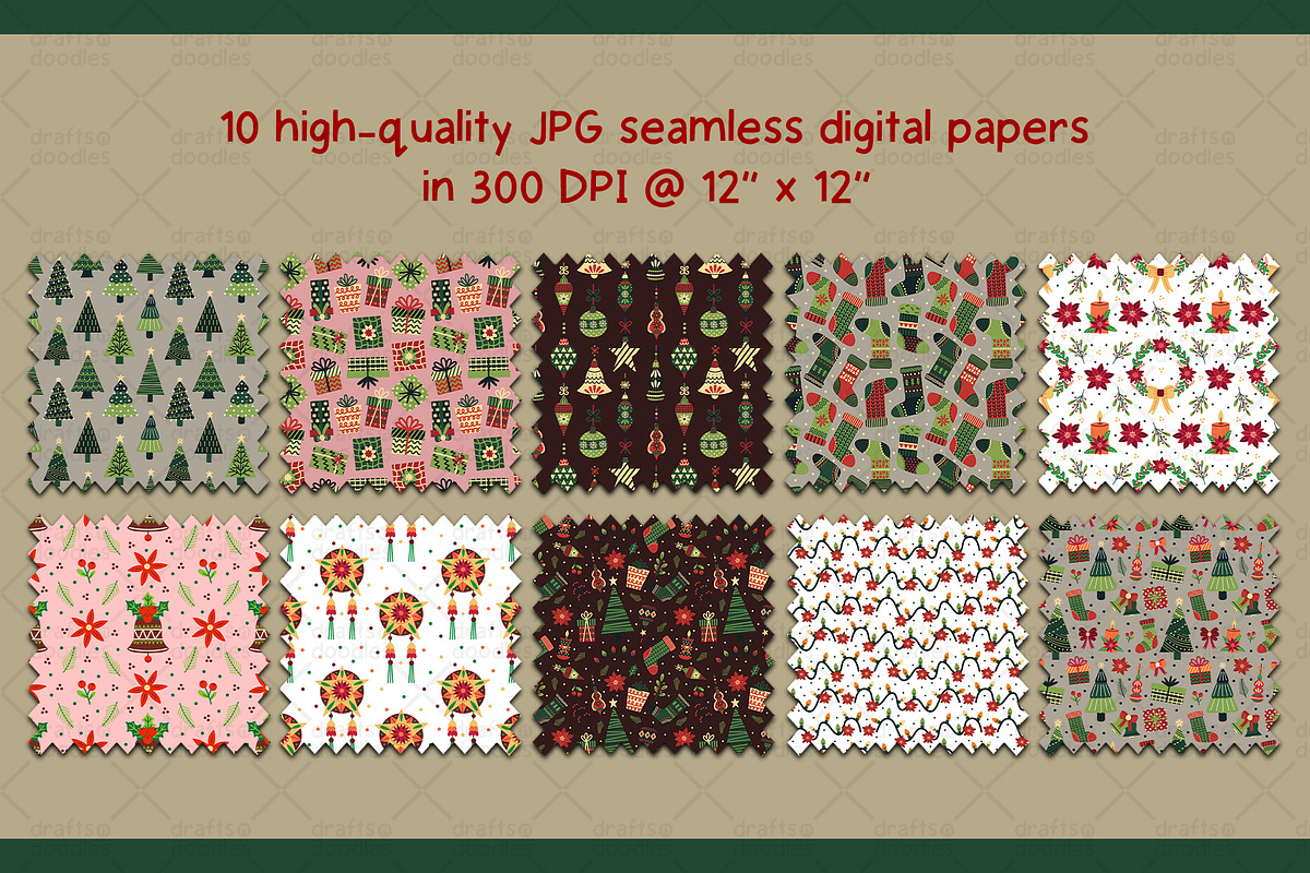 Holiday Trinkets Graphic Set, a Pattern Graphic by Drafts n Doodles (Photo 4 of 6)