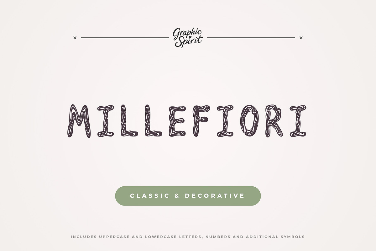 Millefiori Decorative Font, a Handwritten Font by Graphic Spirit (Photo 1 of 8)