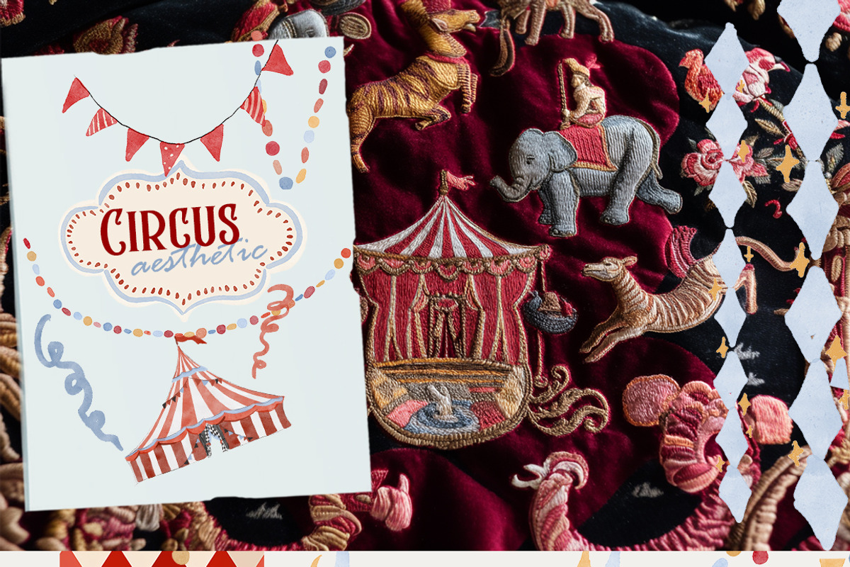 Whimsical Watercolor Circus clipart, a Decorative Illustration by 60secondsArt (Photo 6 of 10)
