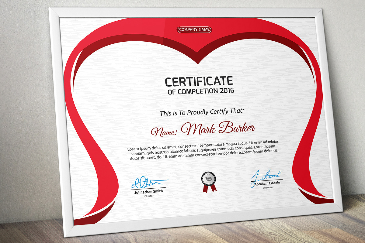 Certificate Word | PSD | AI, a Stationery Template by Curve Design (Photo 4 of 6)