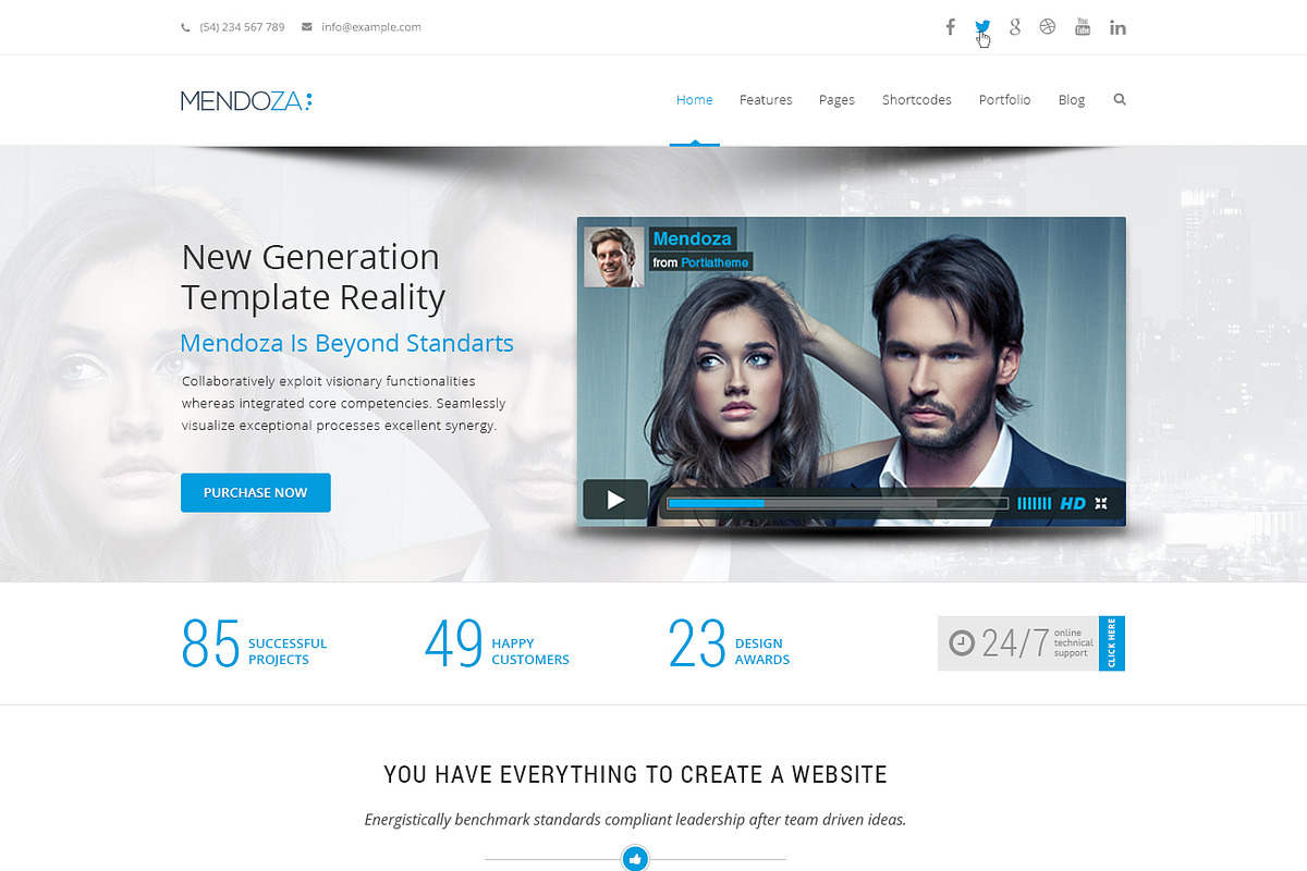 Mendoza - Multipurpose HTML Template, a HTML Template by TemPlaza (Photo 3 of 5)