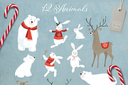 Merry Christmas set, 166 elements, an Animal Illustration by Tabita's shop (Thumbnail 4 of 14)
