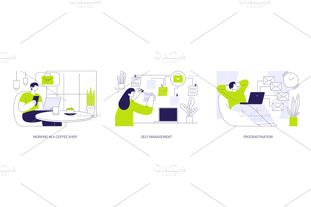 Freelance work organization isolated, a Finance Illustration by Visual Generation