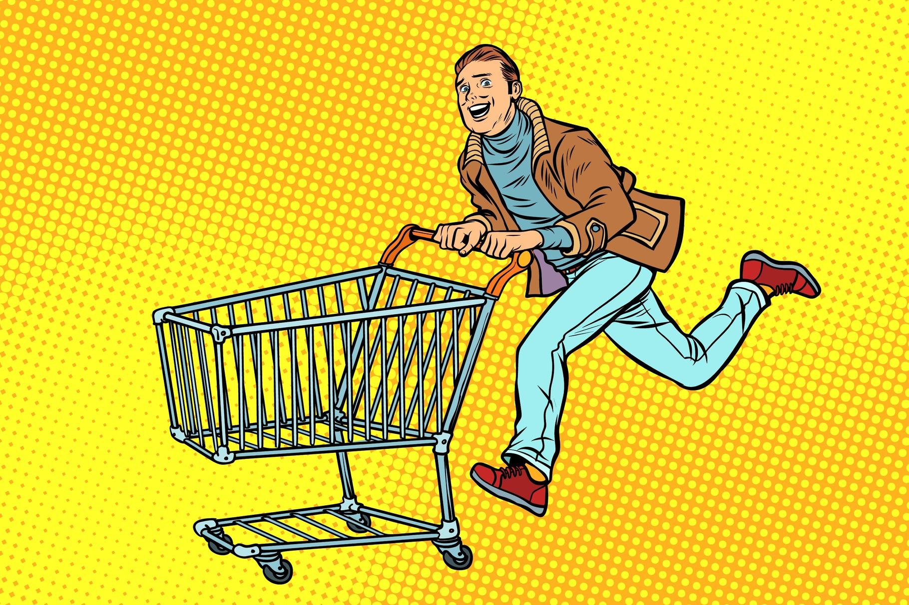 Men Are On Sale Shopping Cart Shop by Studiostoks  Creative Market