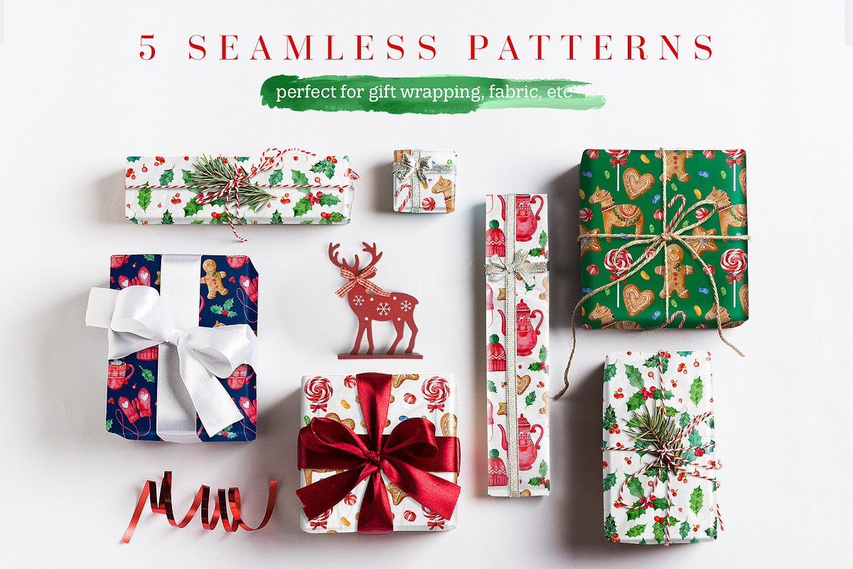 Cozy Christmas watercolor set, a Decorative Illustration by Art by Lady Natali (Photo 3 of 3)