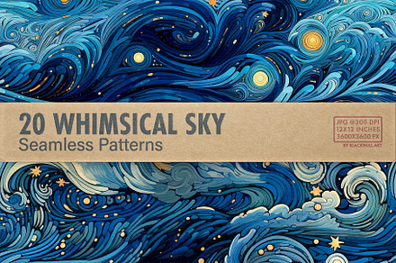 Whimsical Sky Seamless Patterns