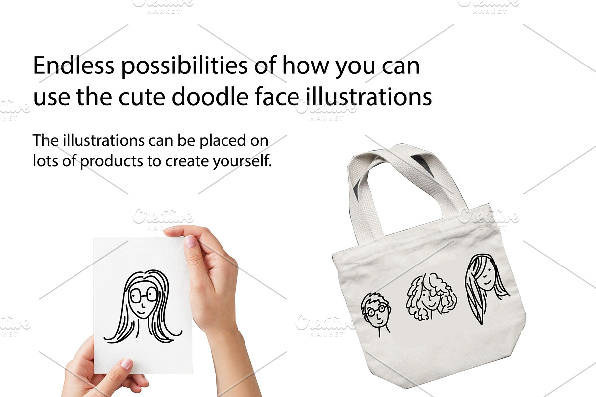 Cute Doodle Faces, a Person Illustration by Liz Pengilley Studio (Photo 4 of 4)