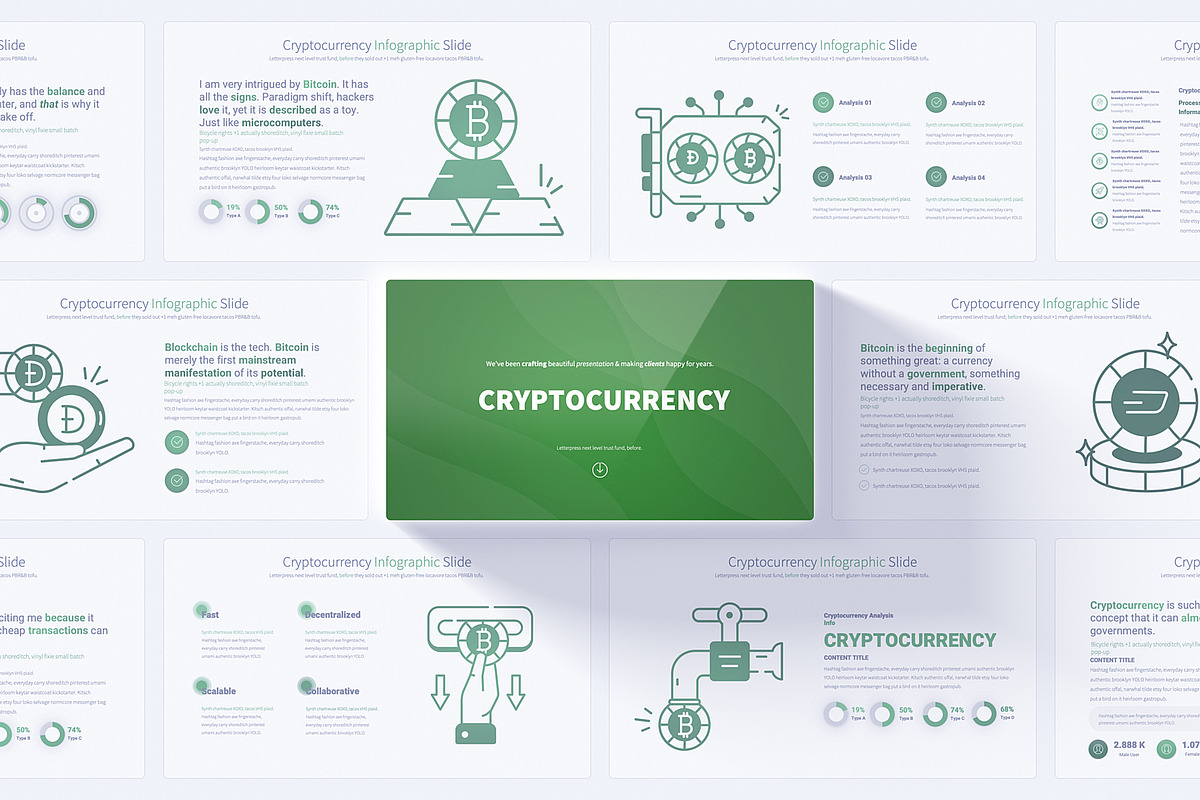 Cryptocurrency PowerPoint Template, a Presentation Template by Pulsecolor