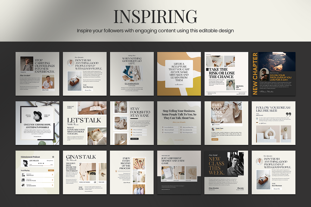 Instagram Podcast Expert CANVA, a Social Media Template by Analogi Studio (Photo 5 of 16)