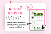 Weight Loss Planner Notion Template, a Templates & Theme by bellaROSEworkshop (Thumbnail 4 of 9)