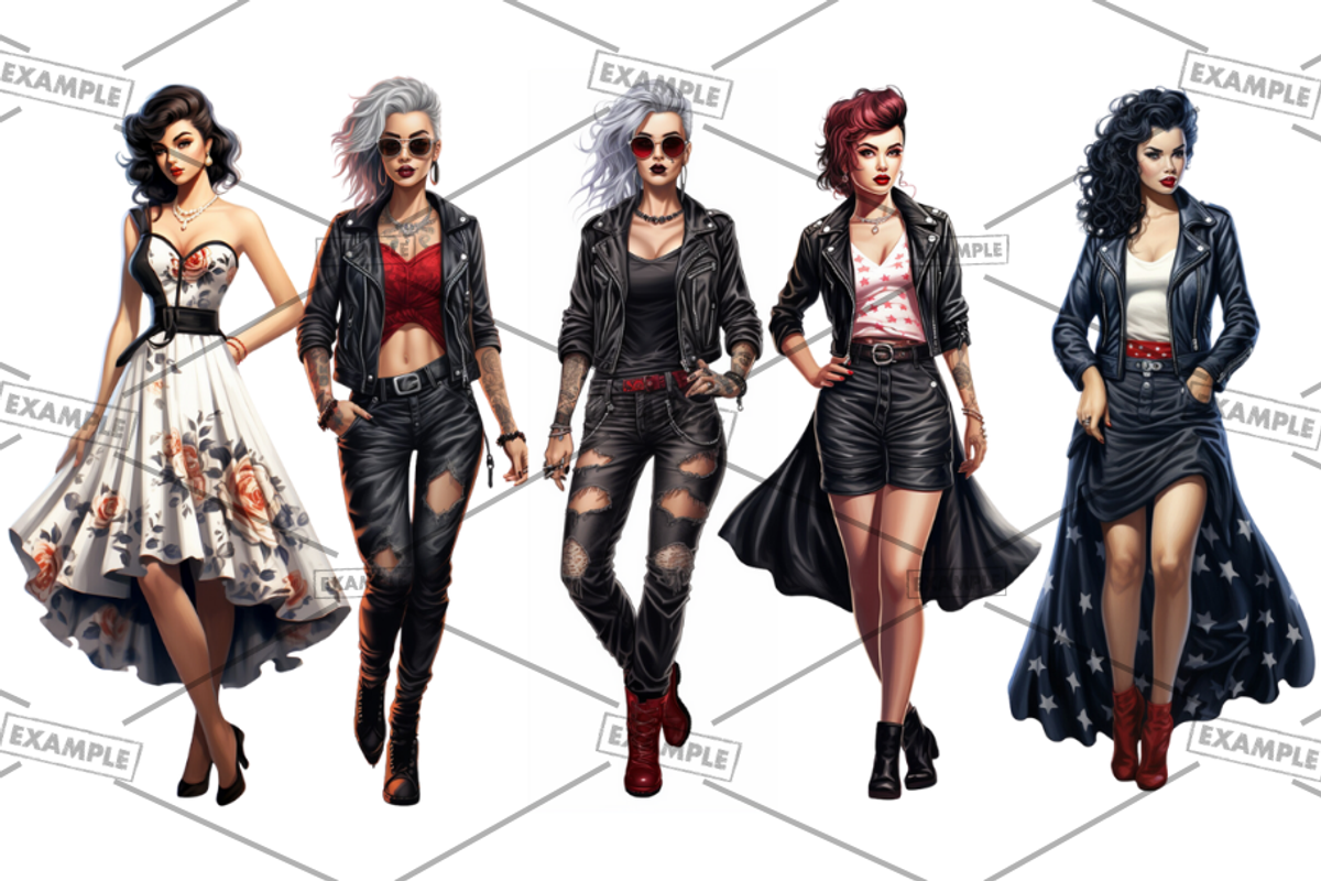 Rockabilly Women Bulk Bundle of 68, a Graphic by Jay Major Designs (Photo 13 of 20)