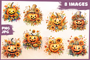 Halloween Jack O Lantern Clip Art, a Seasonal Illustration by Whimsy & Wishes (Thumbnail 1 of 5)
