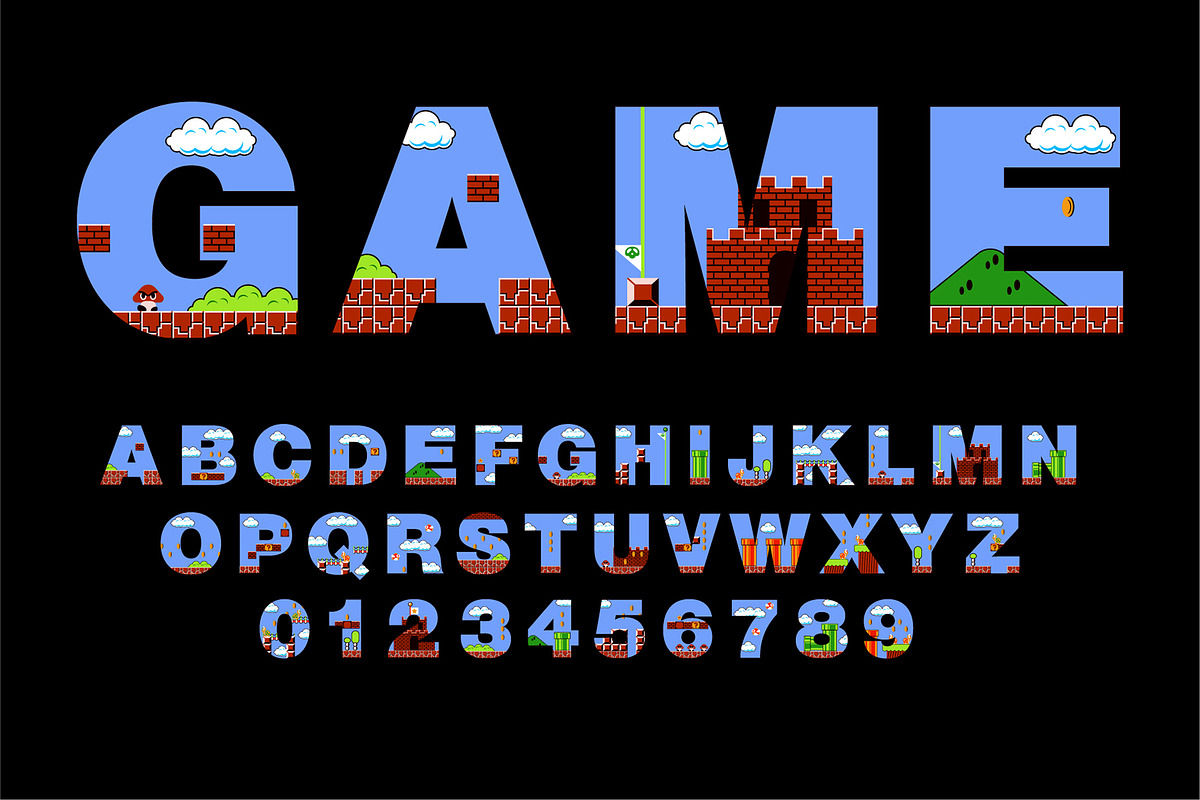 Retro Game Alphabet, a Graphic by Pro_Vector (Photo 4 of 4)