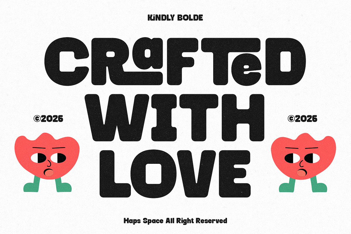 Kindly Bolde - Bold Retro Font, a Sans Serif Font by Haps Space (Photo 8 of 17)