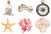 Watercolor Underwater Clipart, an Illustration by Libby Wishes (Thumbnail 4 of 5)