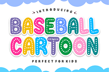 Baseball Cartoon – Stitched Font
