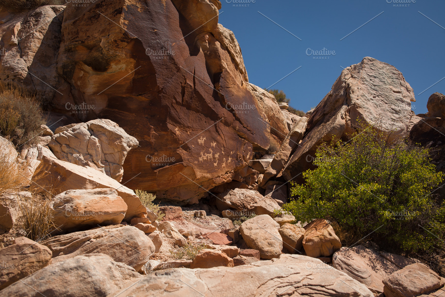 Arches national park utah usa stock photo containing petroglyph and arches, a Nature Photo by Barbara's iCandy
