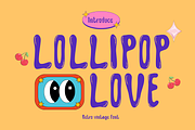 Lollipop love retro vintage fonts, a Handwritten Font by JJuta (Thumbnail 1 of 7)