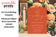 Candlelight Wedding Card Mockup PSD, a Product Mockup by Printable Pretty Studio (Thumbnail 4 of 7)