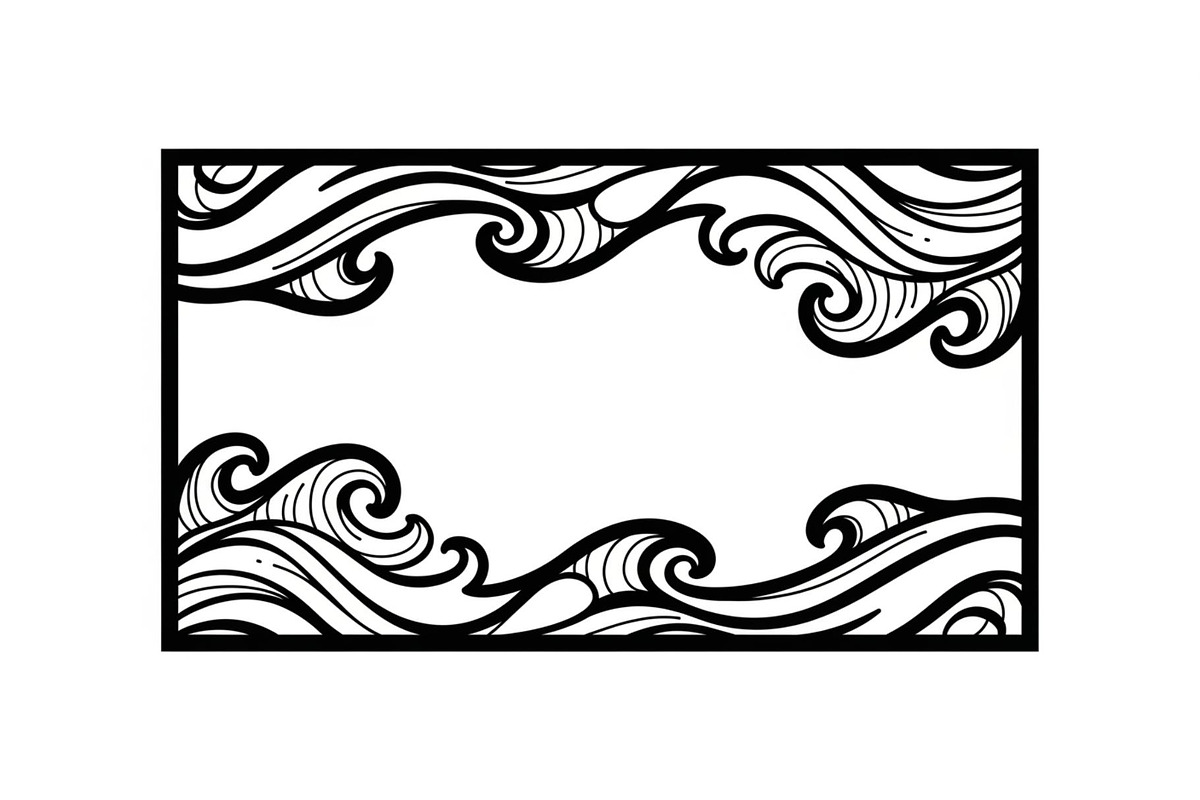 Vintage Wave Ornament Frame Bundle, an Illustration by Designer_Momina (Photo 47 of 51)