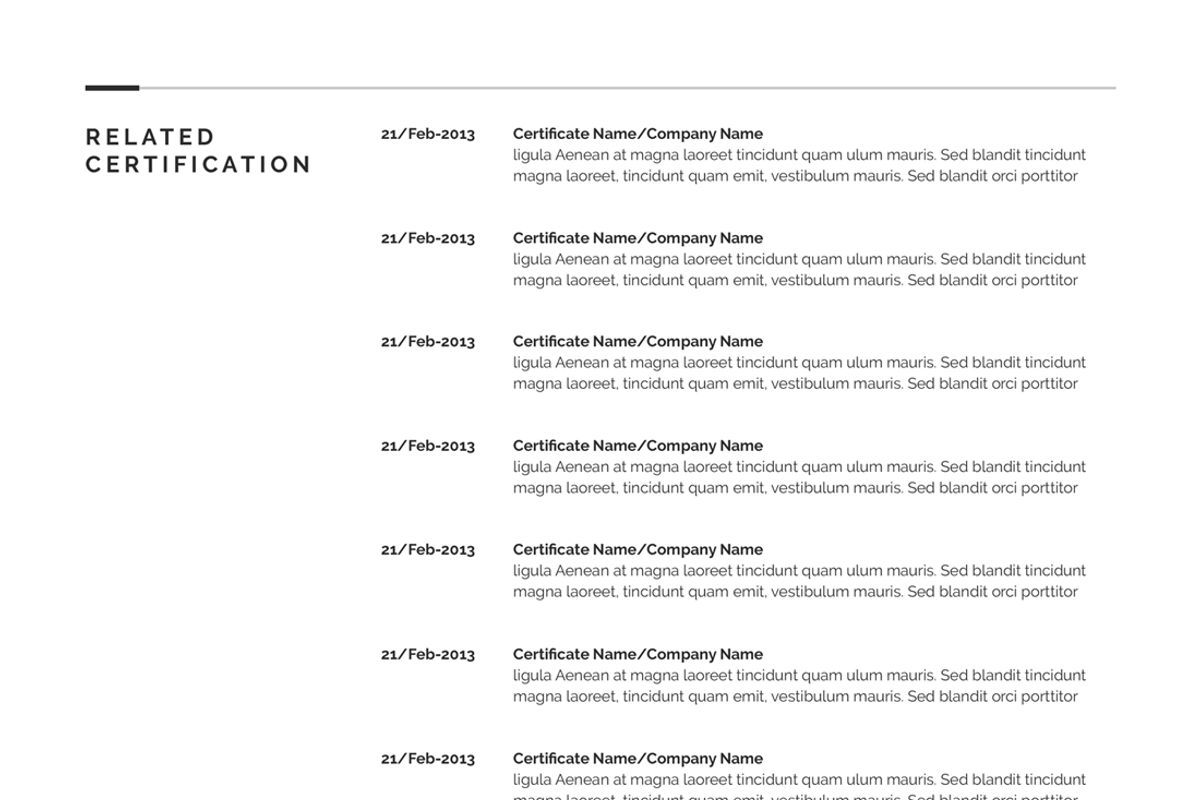 Minimal Resume Template 4 Pages, a Resume Template by White Graphic (Photo 7 of 9)