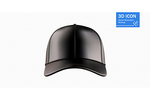 Black cap mockup design with a sleek, an Object Illustration by ZinetroN