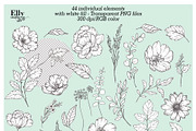 Modern Floral Graphic Collection, a Decorative Illustration by Elly Studio (Thumbnail 7 of 12)