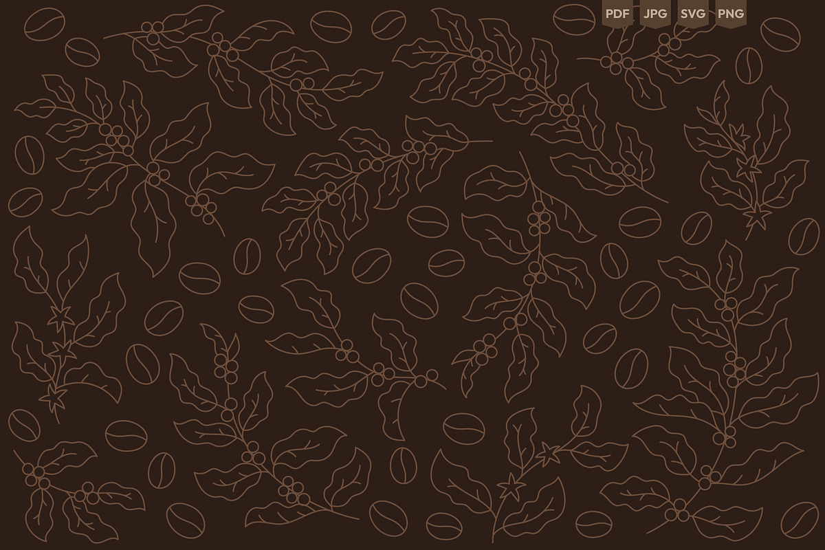 Coffee-themed Backgrounds and Icons, a Texture Illustration by Ilia Design (Photo 7 of 17)