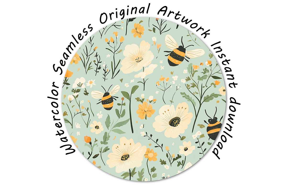 Floral Seamless Pattern, a Seasonal Illustration by Layerology (Photo 2 of 3)