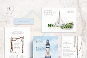 Nautical Beach Wedding Illustrations, a Decorative Illustration by Aquarellina (Thumbnail 20 of 34)