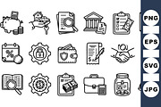Line Art Finance Icons Bundle For Bu, an Illustration by designvectx (Thumbnail 1 of 3)