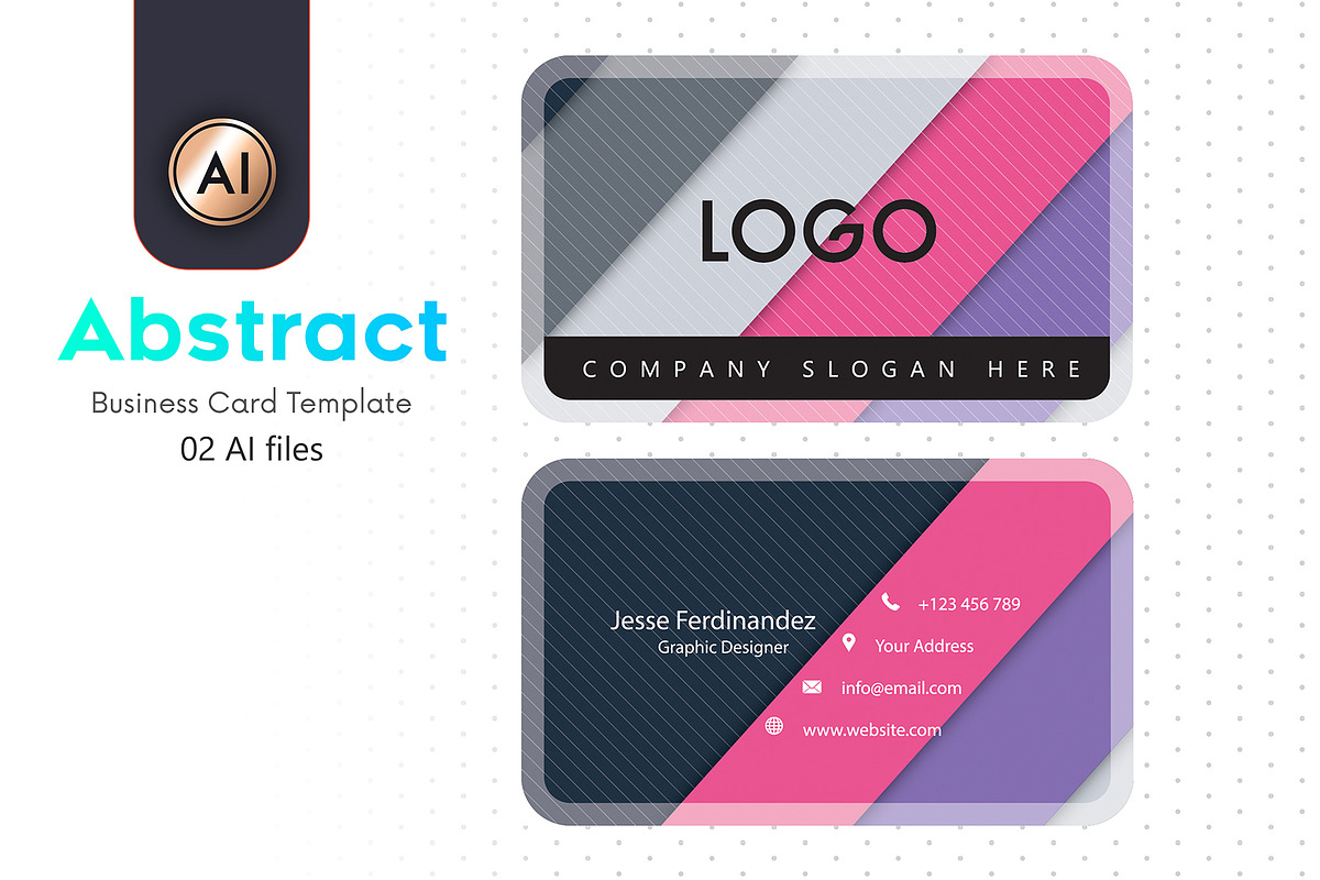 Abstract Business Card Template - 22, a Business Card Template by M6 Gallery
