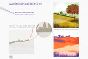 Garden Trees + Scenes Procreate Kit, a Brush Add-On by White Lane Studio (Thumbnail 5 of 15)