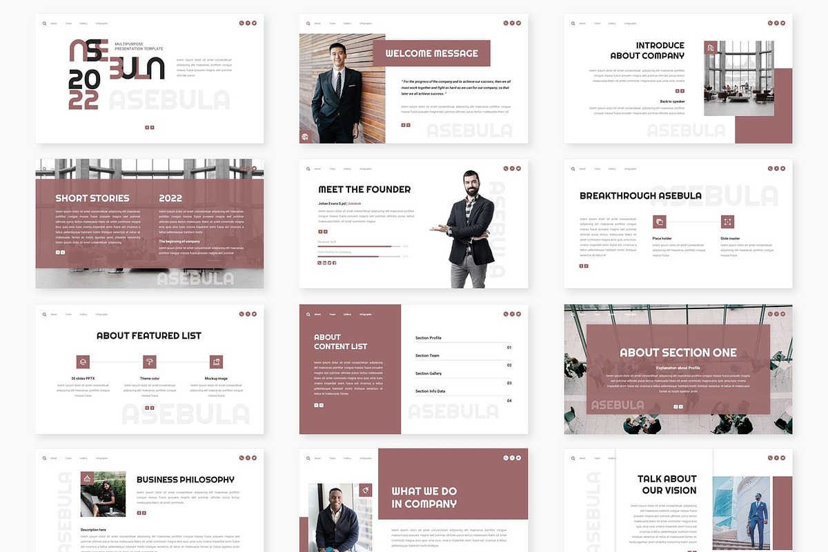 Asebula - Powerpoint Template, a Presentation Template by AQR Studio