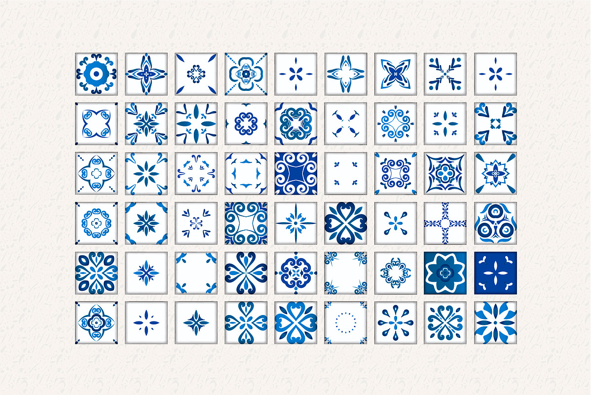 Azulejo Tile set of 54, a Pattern Graphic by DeMih (Photo 6 of 6)
