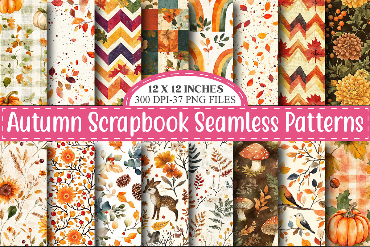 Autumn Scrapbook Paper, Fall Texture, a Texture Graphic by designcity5 (Photo 1 of 5)