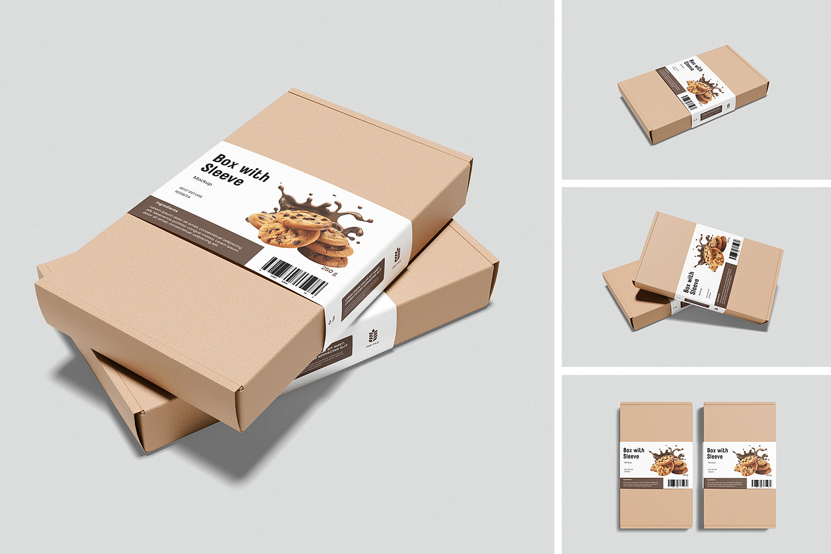 Box with Sleeve Mockup, an Advertising Mockup by Twins_studio926 (Photo 1 of 5)