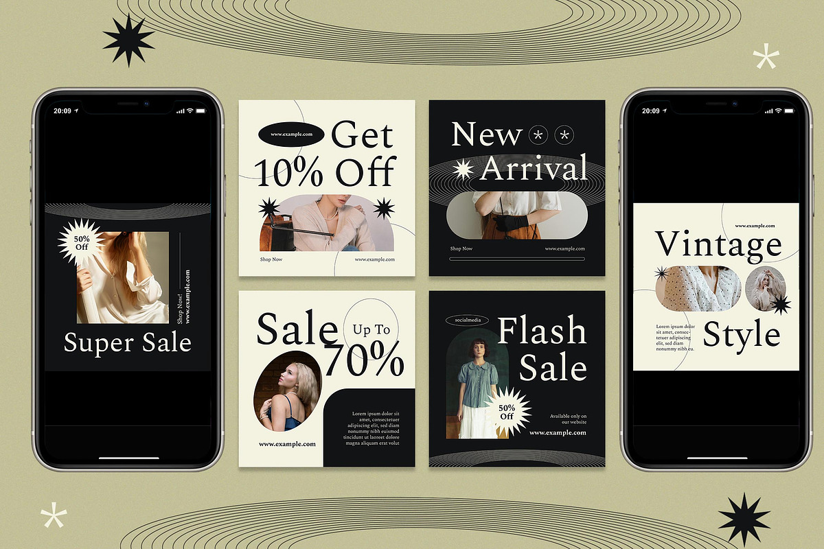 Elegant Fashion Sale Instagram Set, a Social Media Template by Aiyari Graphic (Photo 3 of 3)